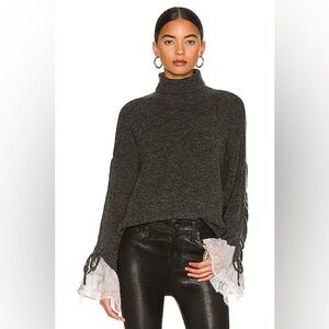 Cinq a Sept Gray Turtleneck Sweater